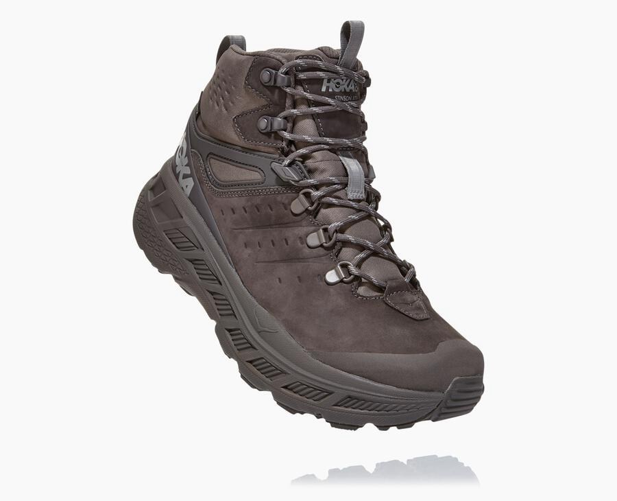 Hoka Australia One One Stinson Mid GORE-TEX - Mens Hiking Boots Brown - PRDHN-5429